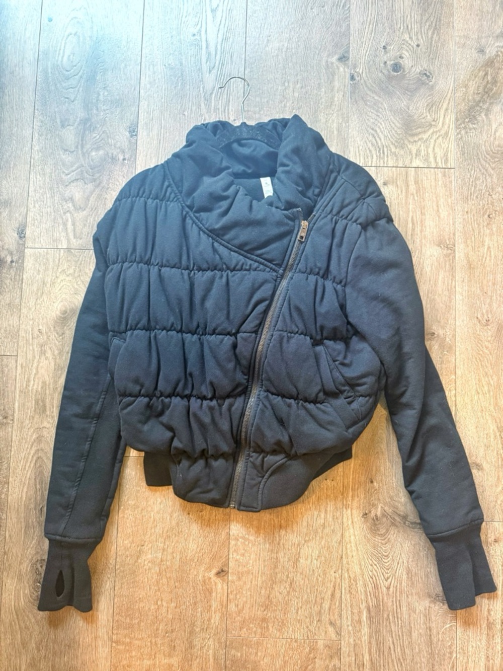 lululemon athletica Black Quilted Asymmetrical Puffer Jacket